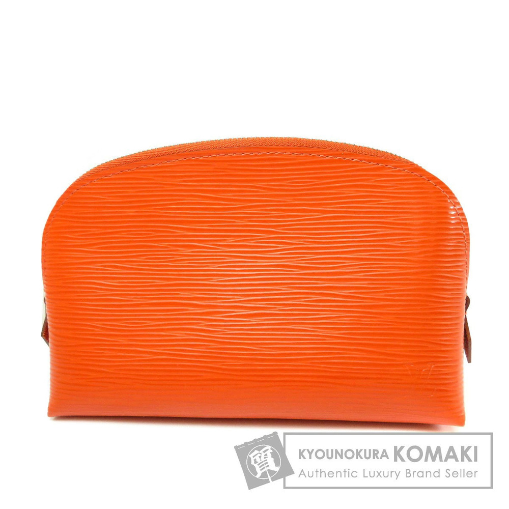 Louis Vuitton Pochette Cosmetic Makeup Pouch Epi Leather Orange